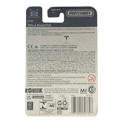 Matchbox Tesla Roadster - Matchbox Series 4/100 - for just $1.79! 