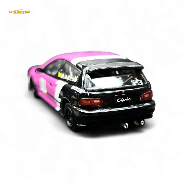 Street Weapon Honda Civic EG6 No Good Racing Pink - Black 1:64 - for just $38.99! 