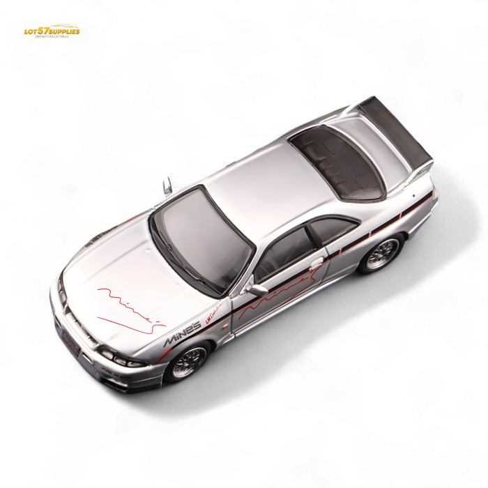 Inno64 NISSAN SKYLINE GR-R (R33) "Tuned by Mine's" Silver 1:64 - for just $29.99! 