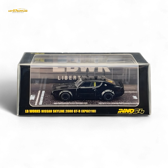 Inno64 Nissan Skyline 2000 GT-R KPGC110 Kenmeri Black 1:64 - for just $29.99! 