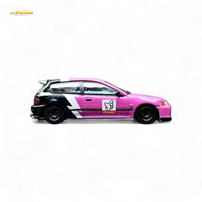Street Weapon Honda Civic EG6 No Good Racing Pink - Black 1:64 - for just $38.99! 