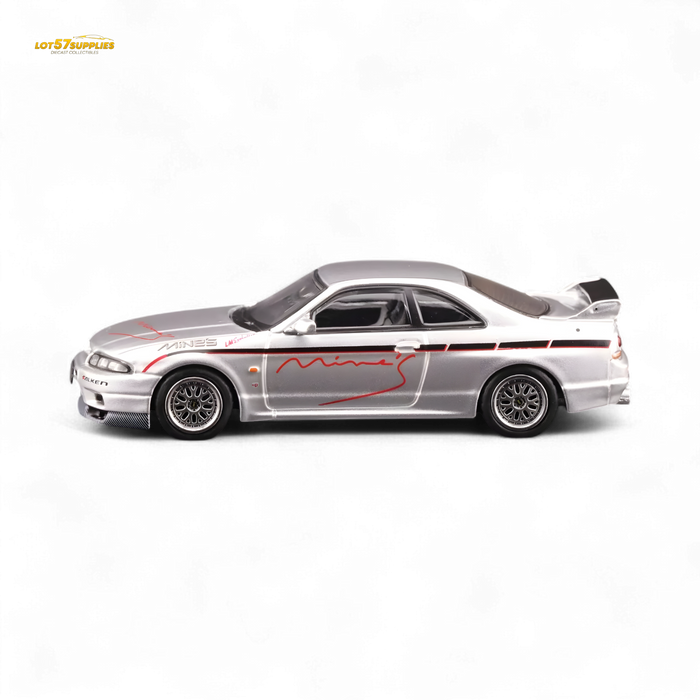 Inno64 NISSAN SKYLINE GR-R (R33) "Tuned by Mine's" Silver 1:64 - for just $29.99! 
