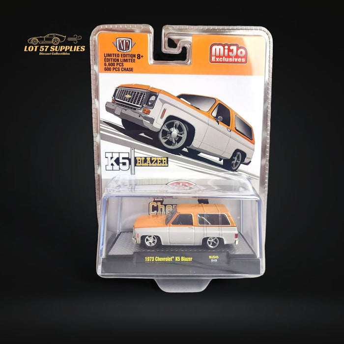 M2 Machines 1973 Chevrolet K5 Blazer Orange/White 1:64 - for just $19.99! 