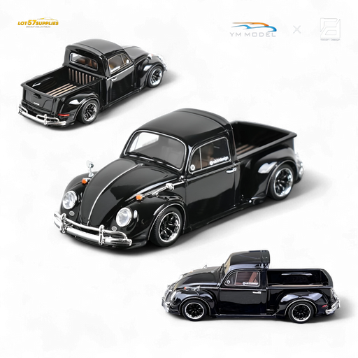 YM Model X Robert Design Volkswagen Beetle Pickup Truck FUSCUP in Black 1:64 Limited to 499 Pcs - for just $74.99! 