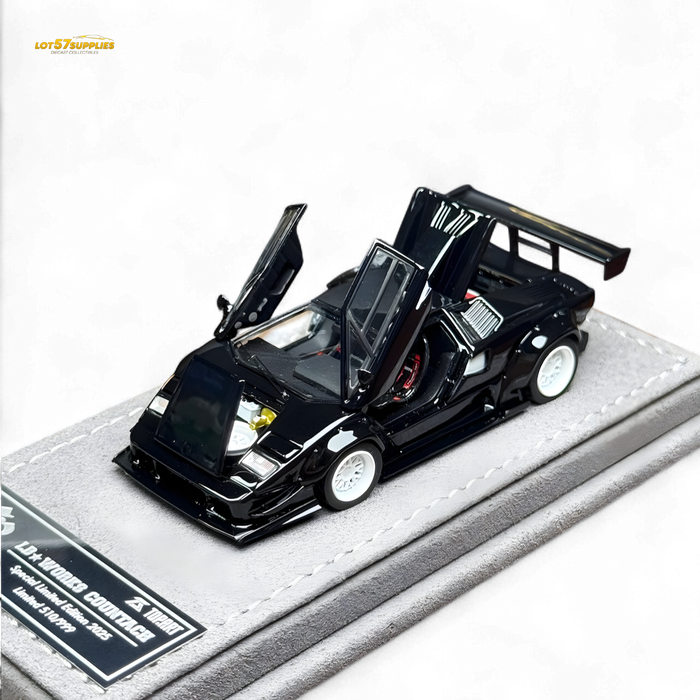 TPC Lamborghini Countach LBWK Black White Wheels 1:64 - for just $109.99! 