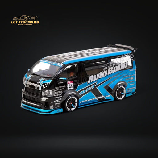 Tarmac Works Toyota Hiace Van AutoBahn Blue / Blk 1:43 T43-024-BLU - Just $44.99! Shop now at Retro Gaming of Denver