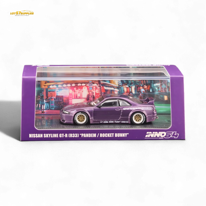 Inno64 NISSAN SKYLINE GT-R (R33) "PANDEM ROCKET BUNNY" Purple 1:64 - for just $29.99! 