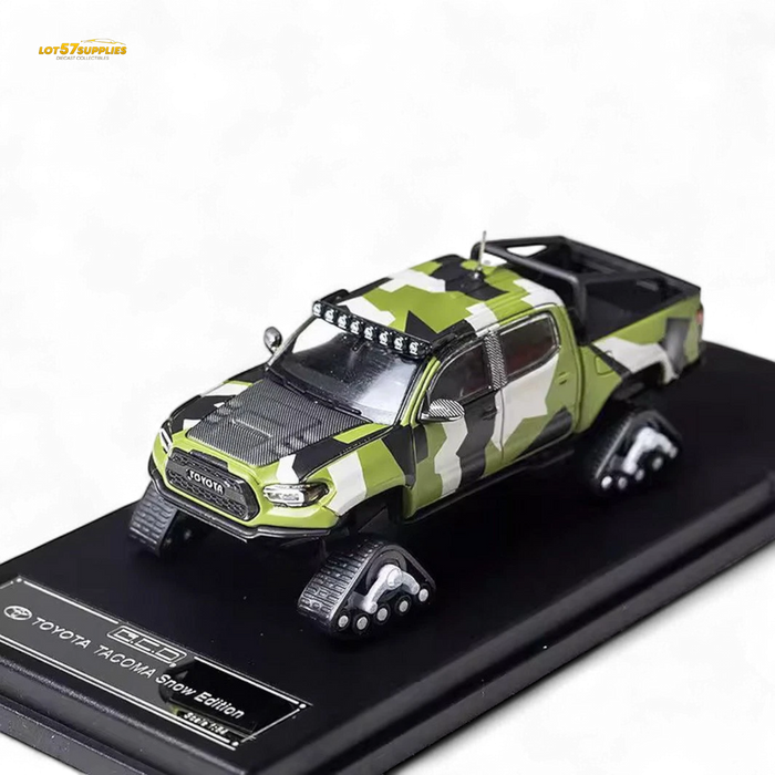 GCD Toyota TACOMA SNOW VERSION in Green Camo & 3PMSF Tires 1:64 - for just $39.99! 