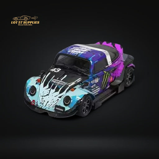 Mini Station Volkswagen Beetle Targa RWB in Pink Flower Livery 1:64 - for just $36.99! 