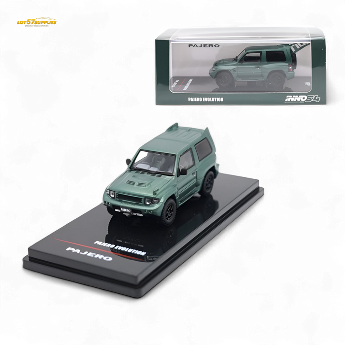 Inno64 Mitsubishi Pajero Evolution Satin Green 1:64 - for just $28.99! 