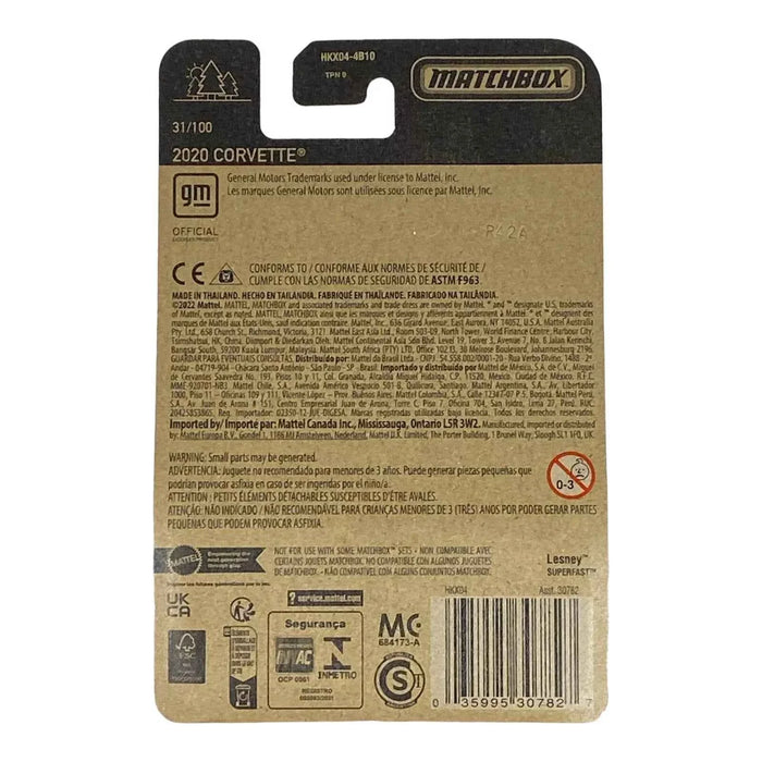 Matchbox 2020 Corvette - Matchbox 70 Years Series 31/100 - for just $1.35! 