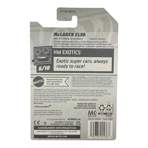 Hot Wheels McLaren Elva - Exotics Series 6/10 - for just $1.79! 