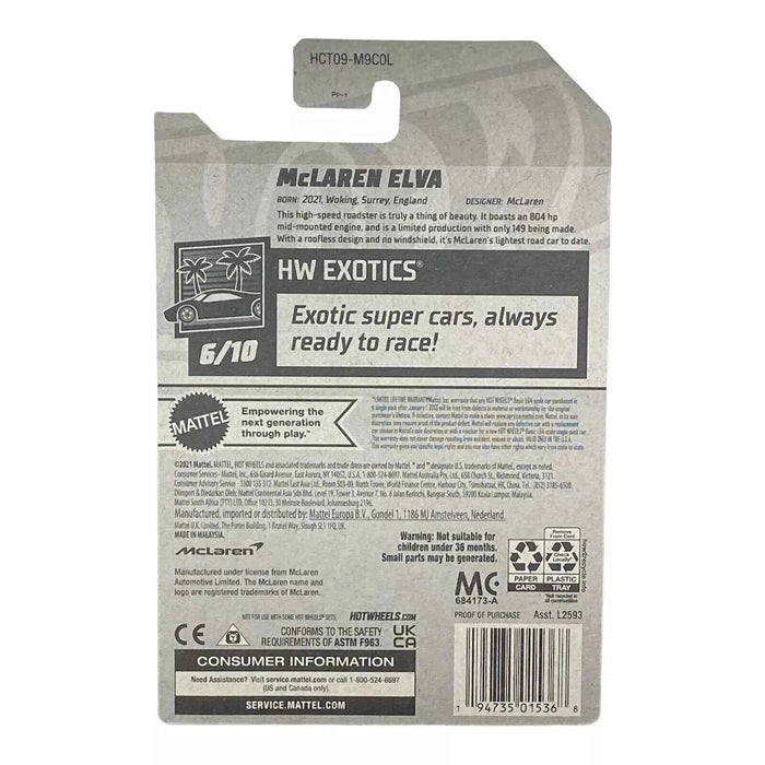 Hot Wheels McLaren Elva - Exotics Series 6/10 - for just $1.79! 