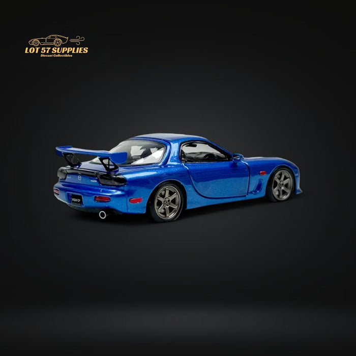 PGM Mazda RX-7 FD3S Metallic Blue Fully Openeable Luxury Base 1:64 - for just $94.99! 