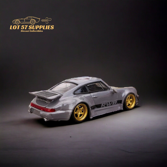 Flame Porsche 964 RWB Whale Tale in Cement Gray 1:64 - Just $32.99! Shop now at Retro Gaming of Denver