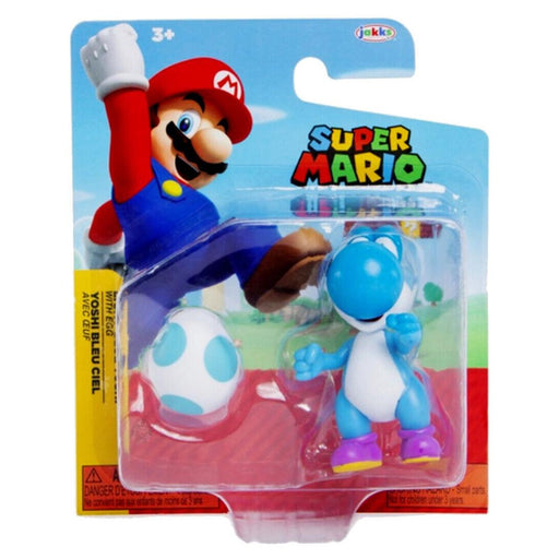 Super Mario Light Blue Yoshi with Egg Figure - Just $14.95! Shop now at Retro Gaming of Denver