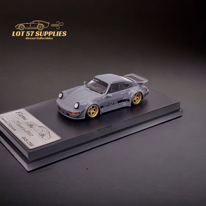 Flame Porsche 964 RWB Whale Tale in Cement Gray 1:64 - Just $32.99! Shop now at Retro Gaming of Denver