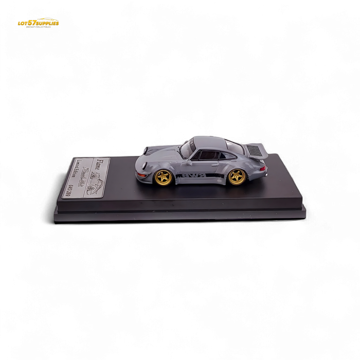 Flame Porsche 964 RWB Whale Tale in Cement Gray 1:64 - for just $32.99! 