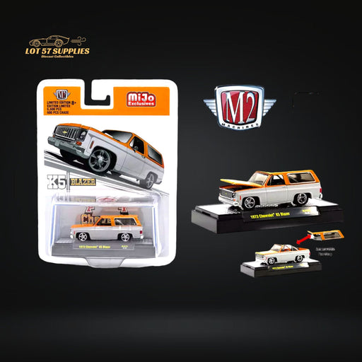 M2 Machines 1973 Chevrolet K5 Blazer With Removeable Hardtop - Orange/White 1:64 - for just $19.99! 