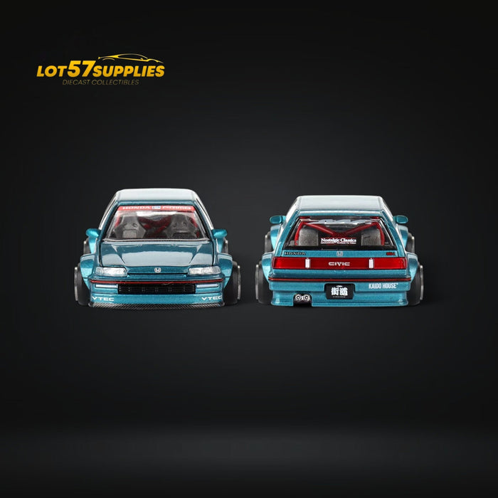 Mini GT x Kaido House Honda Civic EF Tahitian Green V1 1:64 KHMG126 - for just $39.99! 