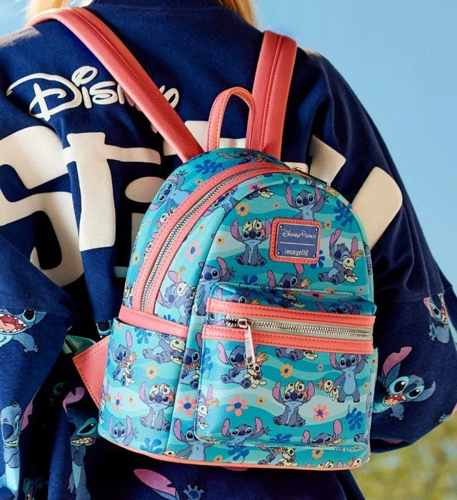 Disney parks Stitch Loungefly Mini Blue Backpack – Lilo & Stitch with Scrump - for just $79! 