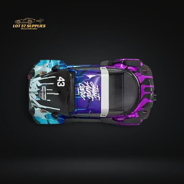 Mini Station Volkswagen Beetle Targa RWB in Pink Flower Livery 1:64 - for just $36.99! 