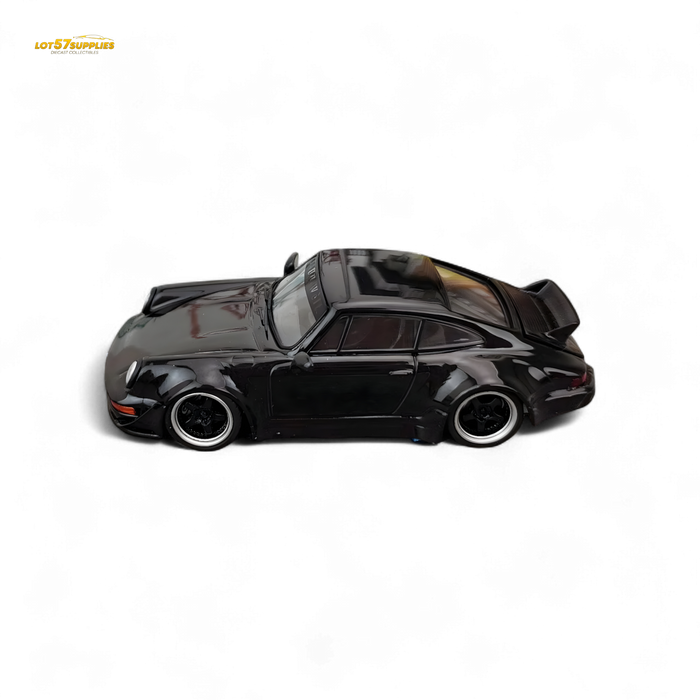 Flame Porsche 964 RWB Ducktail in Gloss Black 1:64 - for just $32.99! 
