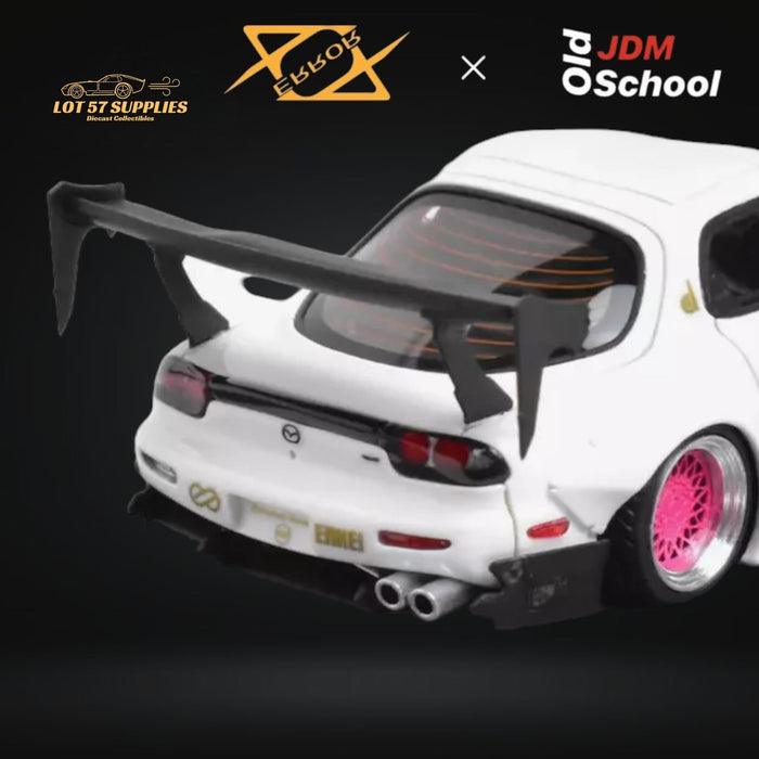 Error404 Model x OLD SCHOOL JDM Mazda RX-7 Rocket Bunny in White 1:64 - Just $79.99! Shop now at Retro Gaming of Denver