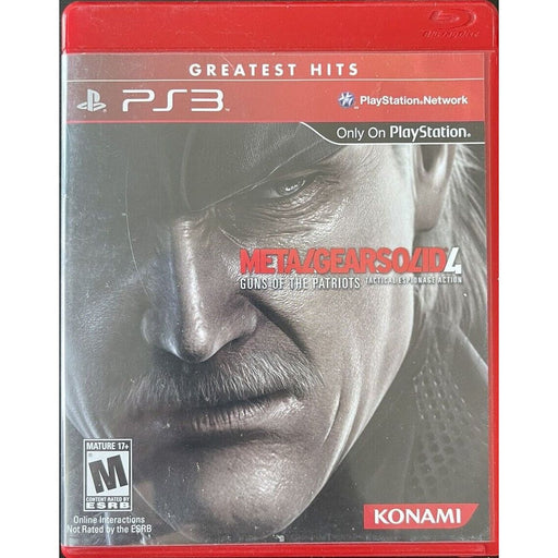 Metal Gear Solid 4 Guns of the Patriots (Greatest Hits) (Playstation 3) - Just $0! Shop now at Retro Gaming of Denver