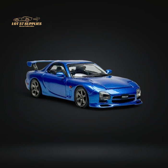 PGM Mazda RX-7 FD3S Metallic Blue Fully Openeable Luxury Base 1:64 - for just $94.99! 