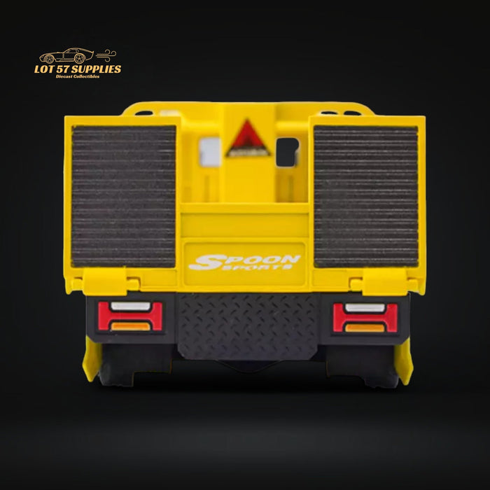 MicroTurbo HINO 300 Custom Flatbed Tow Truck Spoon Livery 1:64 - for just $52.99! 