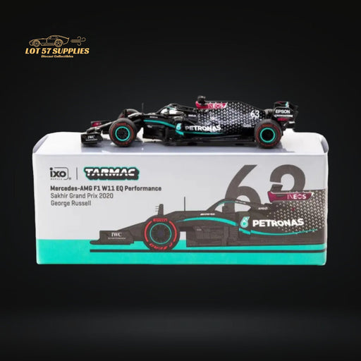 Tarmac Works Mercedes-AMG F1 W11 EQ Performance Sakhir Grand Prix 2020 George Russell 1:64 - for just $24.99! 