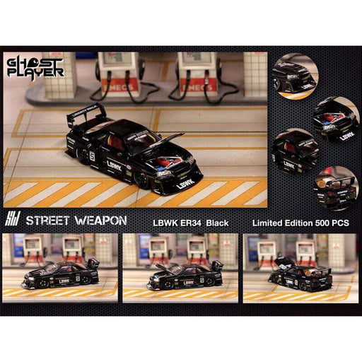 Street Weapon LBWK ER34 Nissan Skyline GT-R BLUE / WHITE / BLACK 1:64 Limited to 500 PCS - Premium Nissan - Just $39.99! Shop now at Retro Gaming of Denver