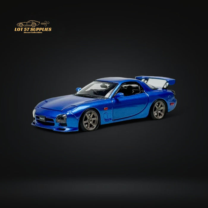 PGM Mazda RX-7 FD3S Metallic Blue Fully Openeable Luxury Base 1:64 - for just $94.99! 