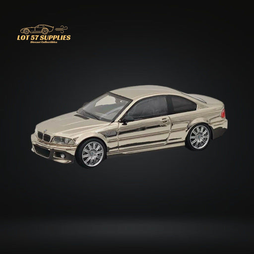 Stance Hunters BMW E46 M3 Chrome Silver with original wheel 1:64 Diecast - Premium BMW - Just $34.99! Shop now at Retro Gaming of Denver