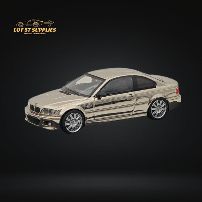 Stance Hunters BMW E46 M3 Chrome Silver with original wheel 1:64 Diecast - Just $34.99! Shop now at Retro Gaming of Denver