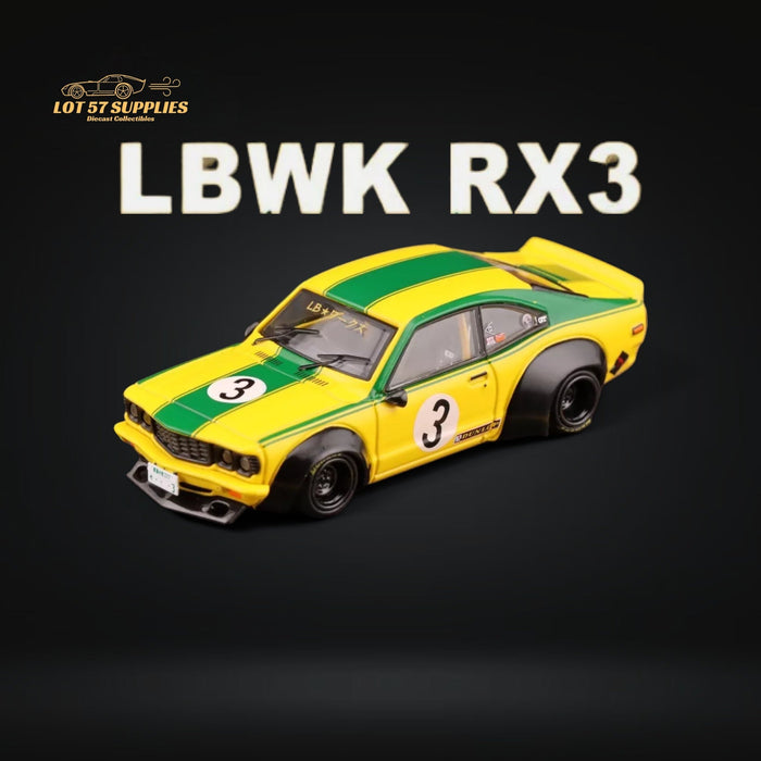 Inno64 Mazda RX-3 Savanna LBWK Yellow Green #3 1:64 IN64-LBWKRX3-01 - for just $29.99! 