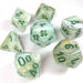 Chessex: Polyhedral Marble Dice sets - 10mm - Green / Dark Green - for just $5.98! 