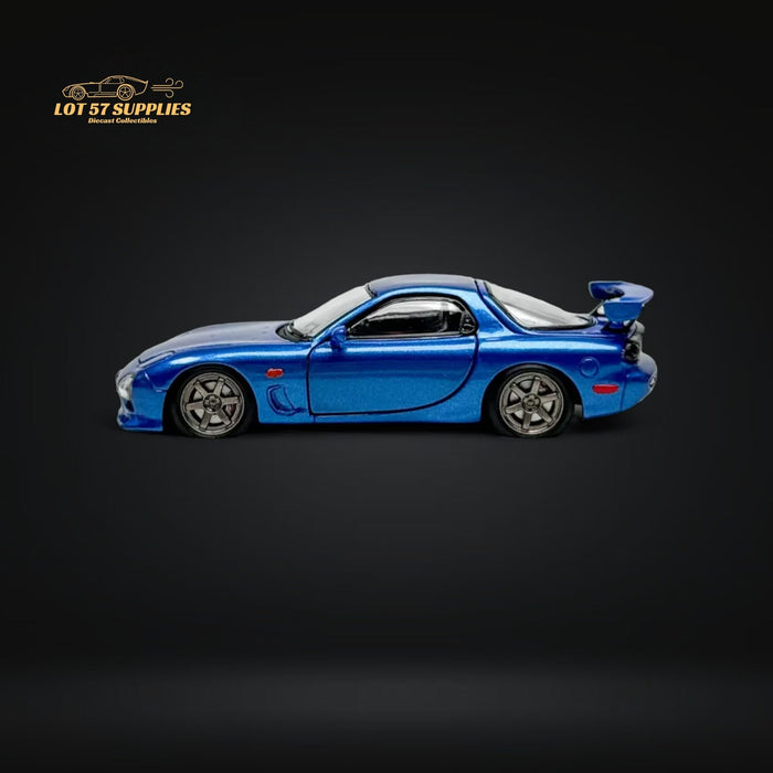PGM Mazda RX-7 FD3S Metallic Blue Fully Openeable Luxury Base 1:64 - for just $94.99! 