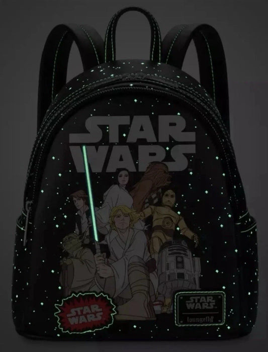 Disney Parks Star Wars Celebrate the Saga Loungefly Mini Backpack Glow In Dark - for just $75! 