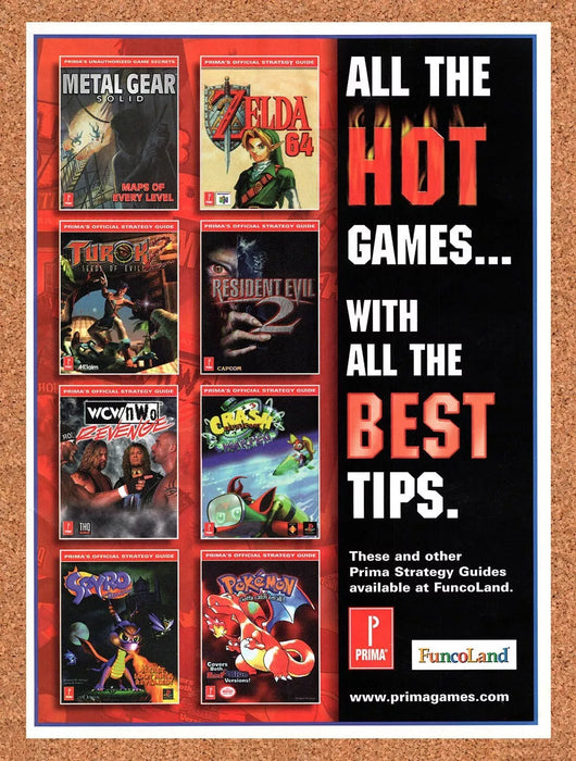 1998 FuncoLand Prima Game Guides Original Ad v12 - for just $16.19! 