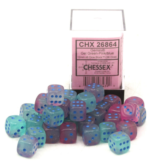 CHESSEX: D6 Gemini™ DICE SETS - 12mm - for just $15.98! 