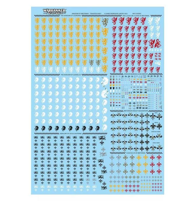 Warhammer: The Old World - Kingdom of Bretonnia - Transfer Sheet - for just $35! 