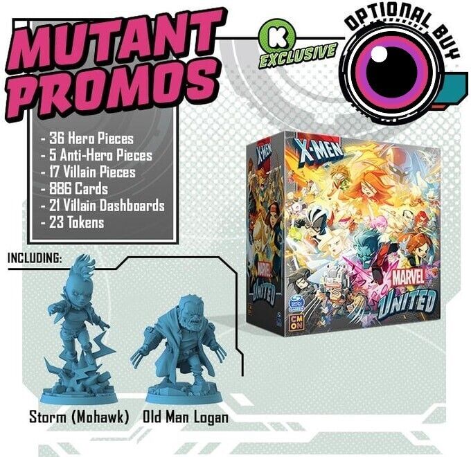 Marvel United: X-Men Kickstarter Exclusive Mutant Promos Box - 2024 Edition - for just $164.99! 