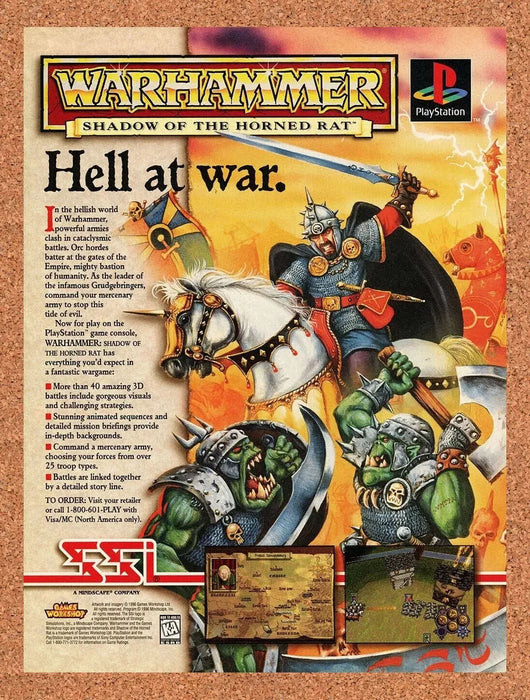 1996 Warhammer Shadow Of The Horned Rat PS1 Original Ad - for just $17.99! 