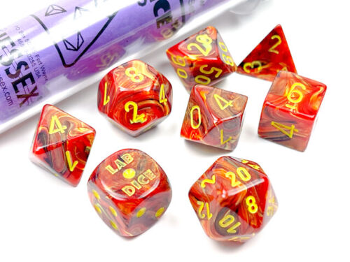 CHESSEX: POLYHEDRAL LAB DICE DICE SETS - for just $13.98! 