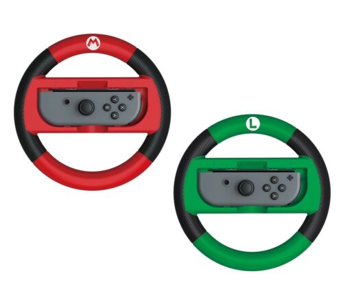 Mario Kart 8 Deluxe with Hori Mario & Luigi Racing Wheels (Nintendo Switch) - for just $0! 