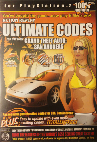 Action Replay Ultimate Codes: Grand Theft Auto: San Andreas (Playstation 2) - for just $0! 