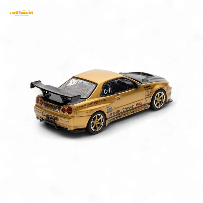 Inno64 Top Secret R34 GT-R Gold 1:64 - for just $29.99! 