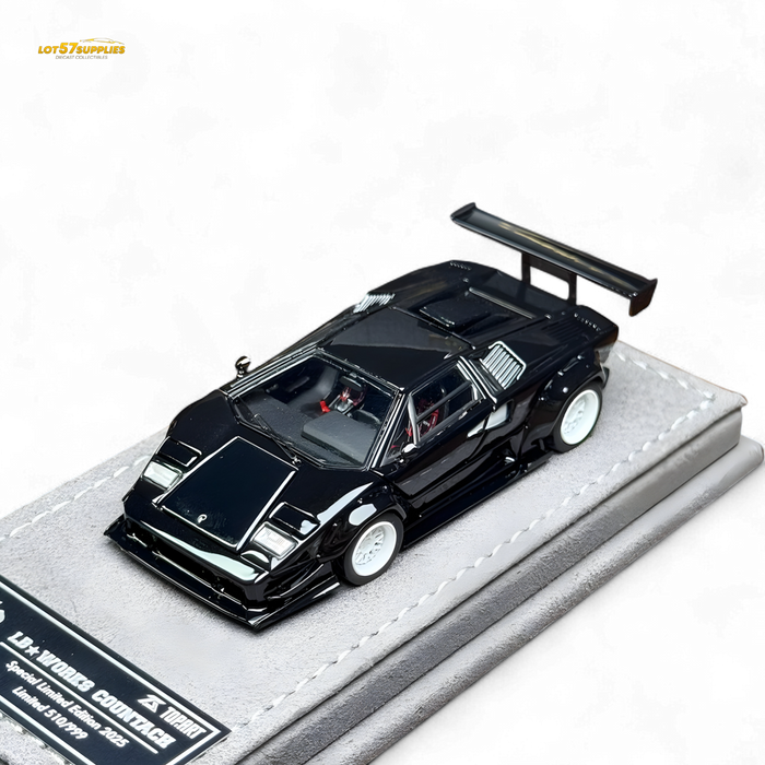 TPC Lamborghini Countach LBWK Black White Wheels 1:64 - for just $109.99! 